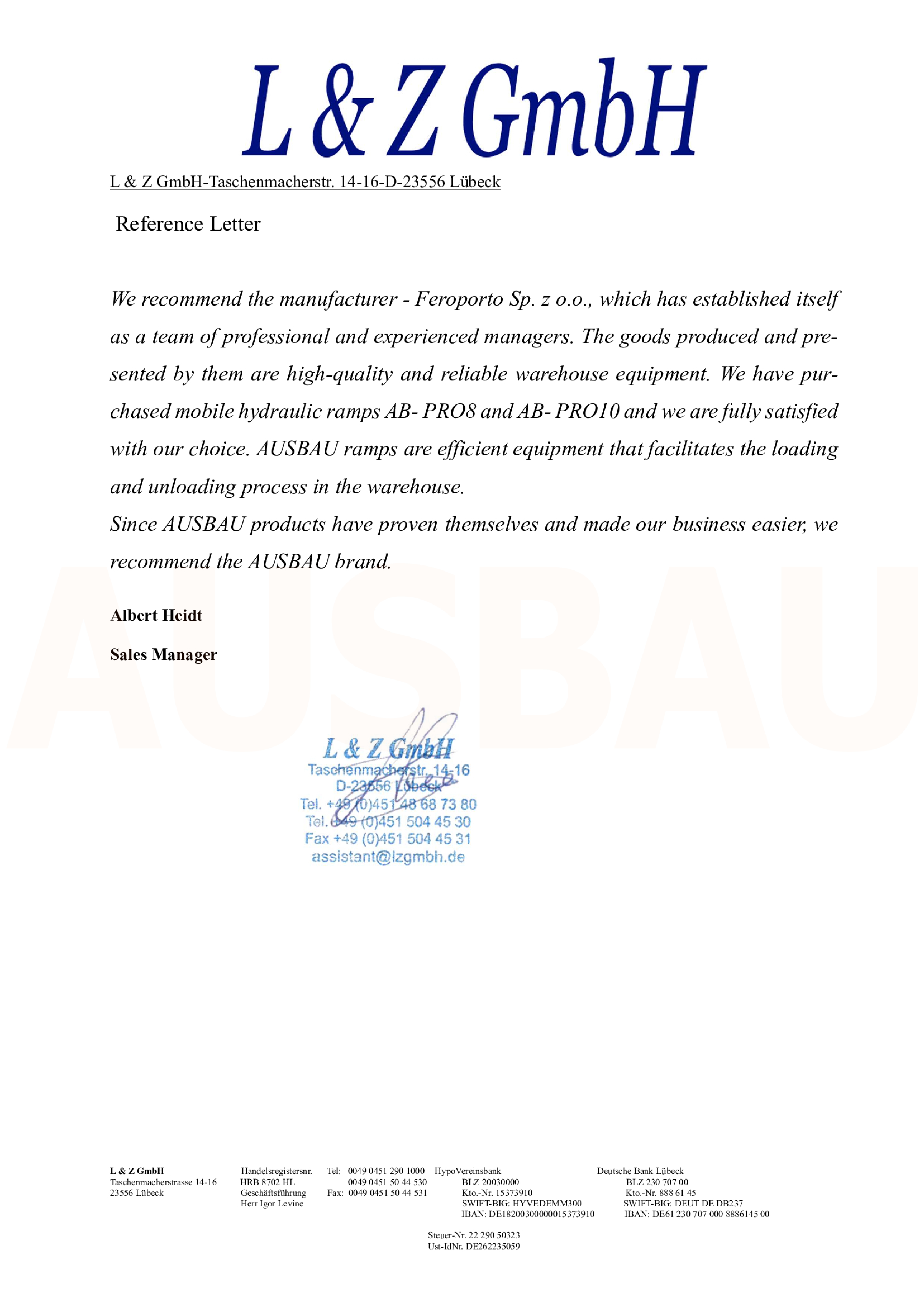 18 23 L Z GmbH Reference DE